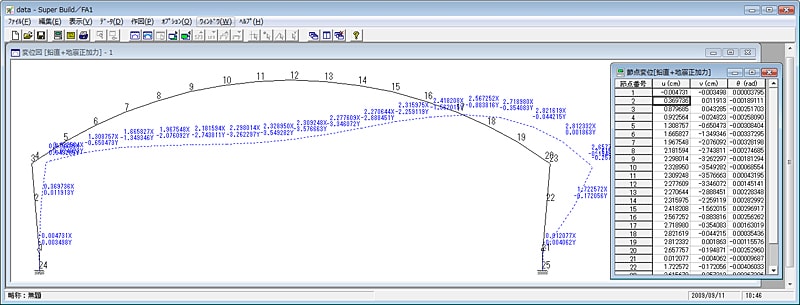 『FA1』作図機能（変位図）