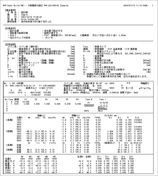 【S耐風梁】計算書