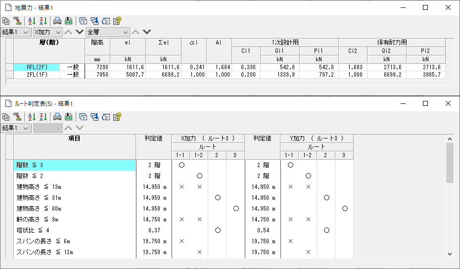 各種計算は2階建てとして計算