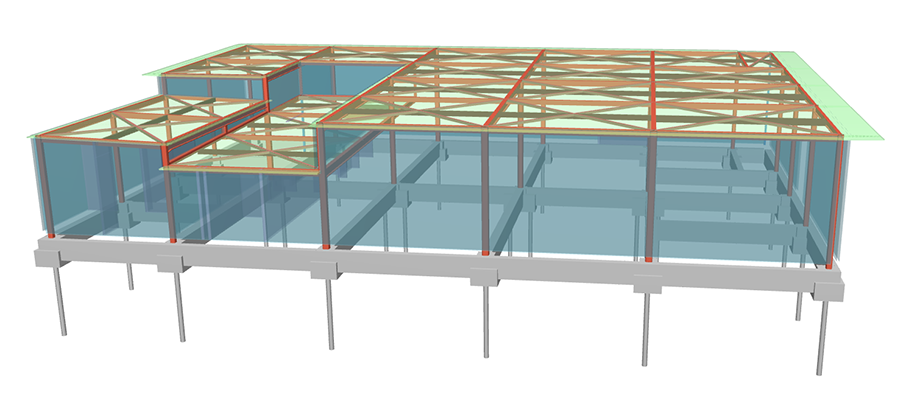 S造 某店舗計画 3D図