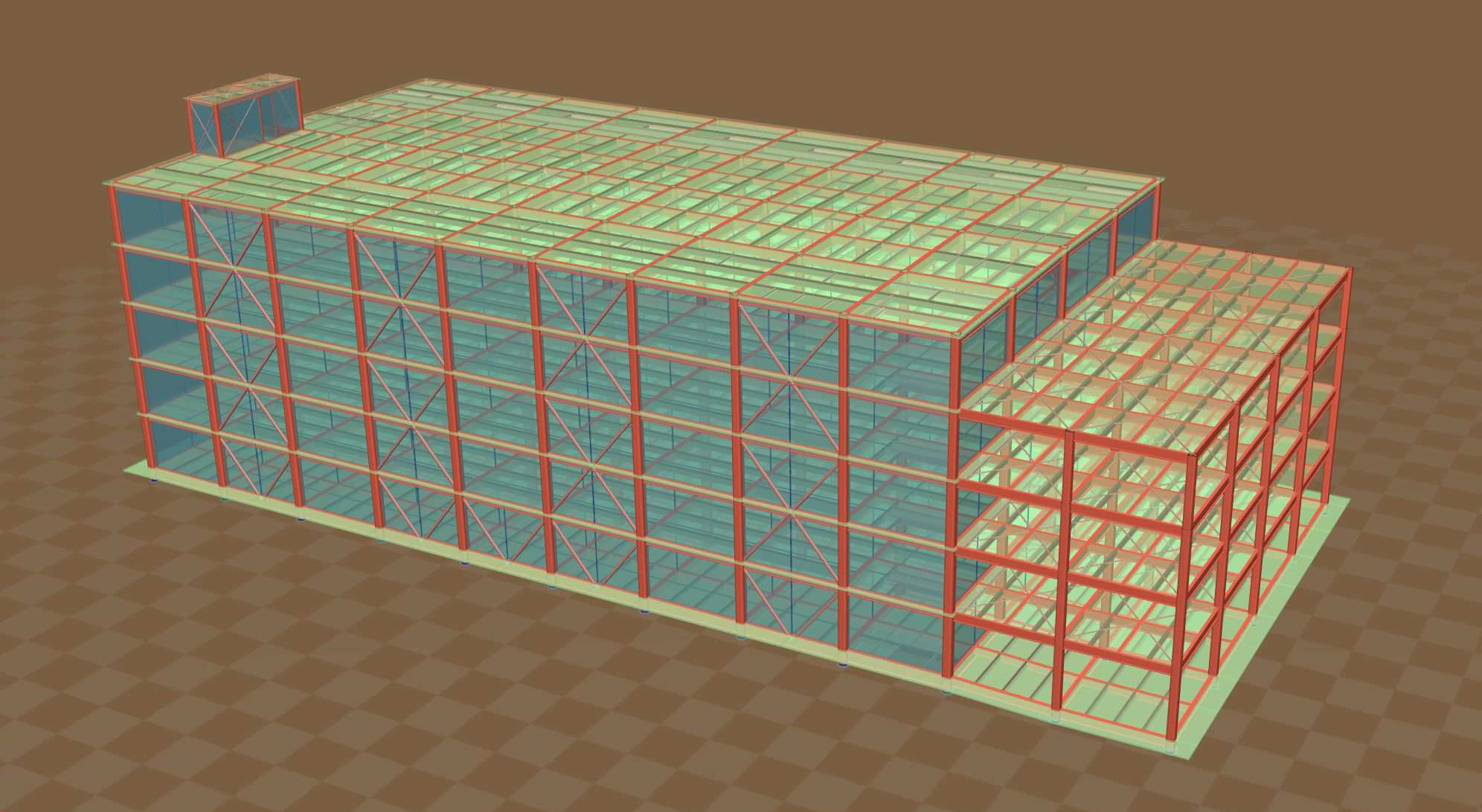 S造 設計実例（3D図 全体）