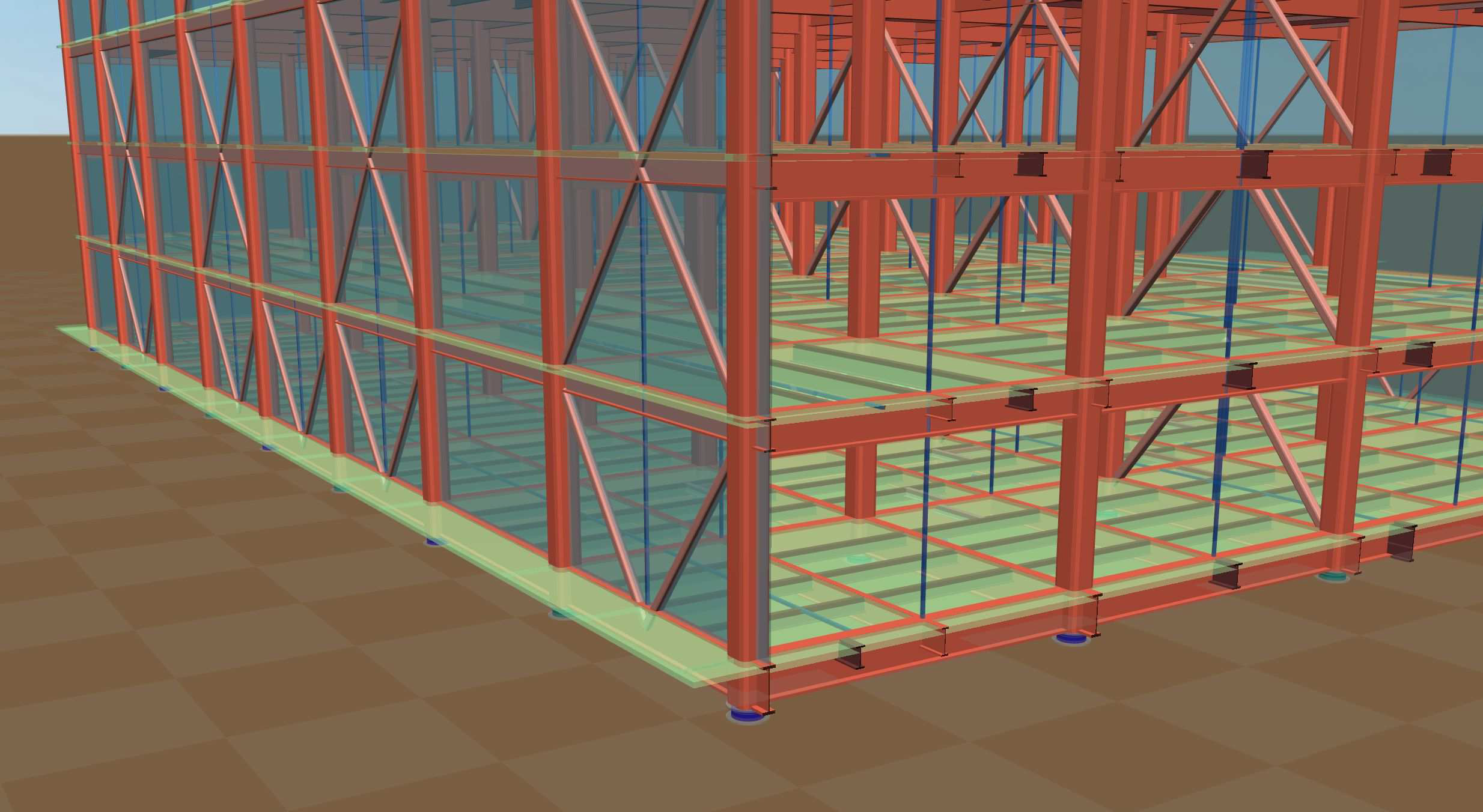 S造 設計実例（3D図 拡大）