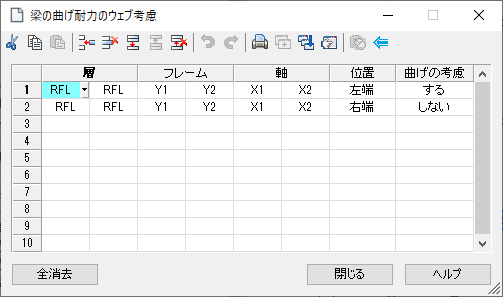 曲げ耐力のウェブ考慮