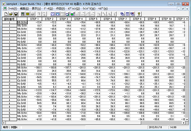 ステップ毎の結果を確認