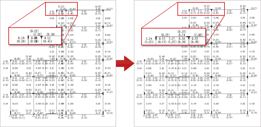 文字の重なりを解決するスパン・階高調整