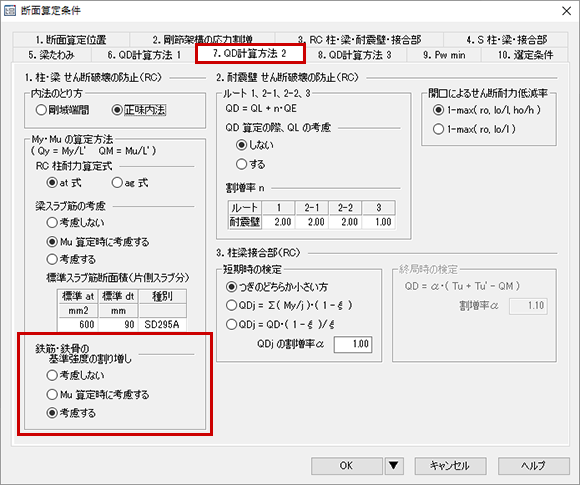 材料強度に対する基準強度の割り増し率