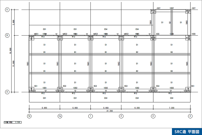 SRC造 平面図