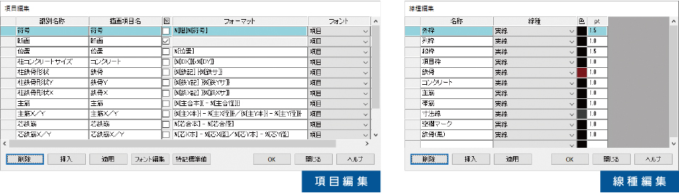 きめ細かい作図設定